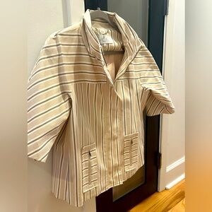 Pearl by Lela Rose jacket beige stripe